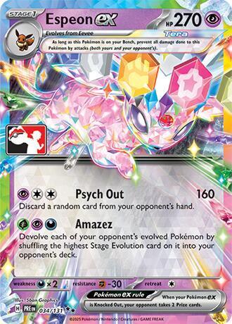Prismatic Evolutions Espeon Ex [Prize-Pack] Pokémon card